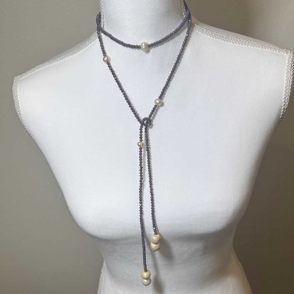 Chic Raw Pearl and Beaded Necklace